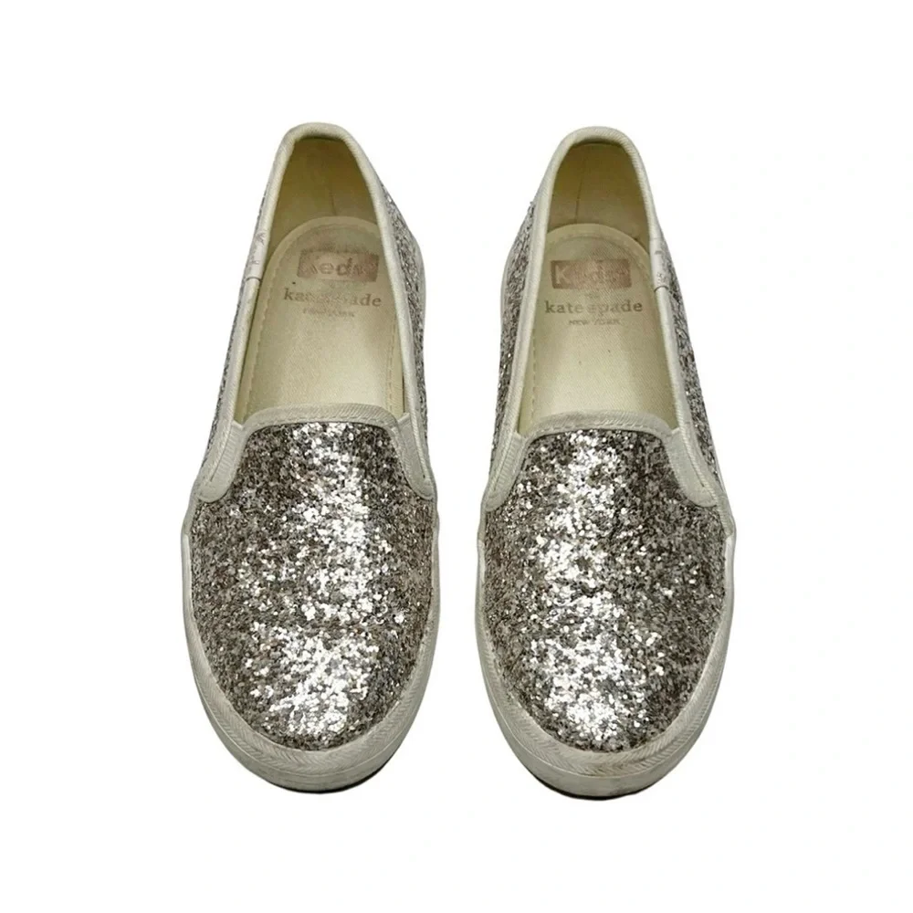 Kate‎ Spade Kids Silver Glitter Sneakers